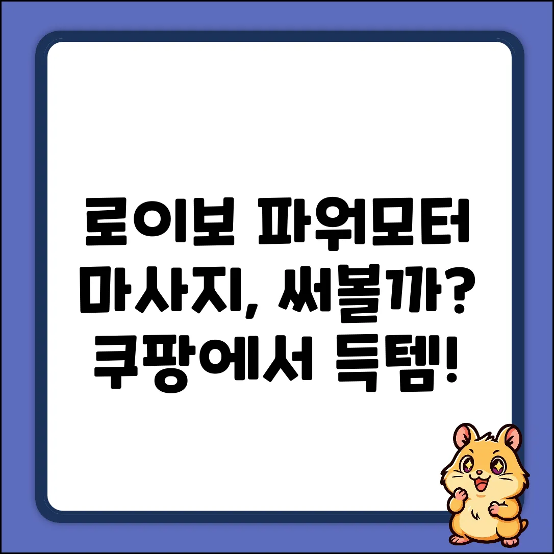 Roybro 파워모터 마사지, 써볼까?