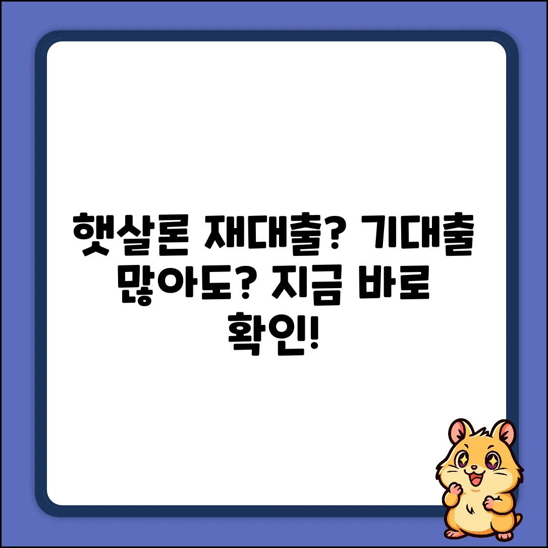 기대출 많아도 햇살론 재대출 될까요?