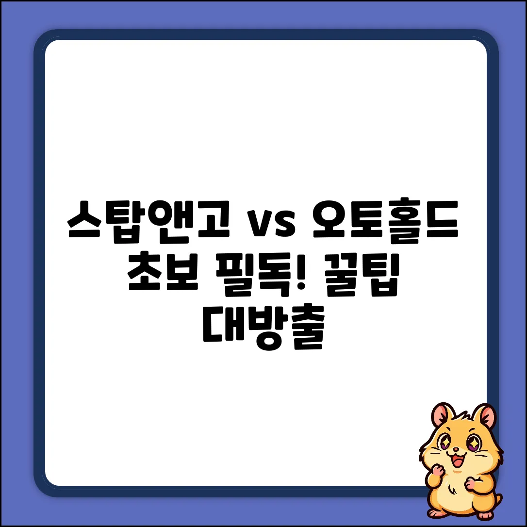 스탑앤고 vs 오토홀드? 초보도 쉽게!