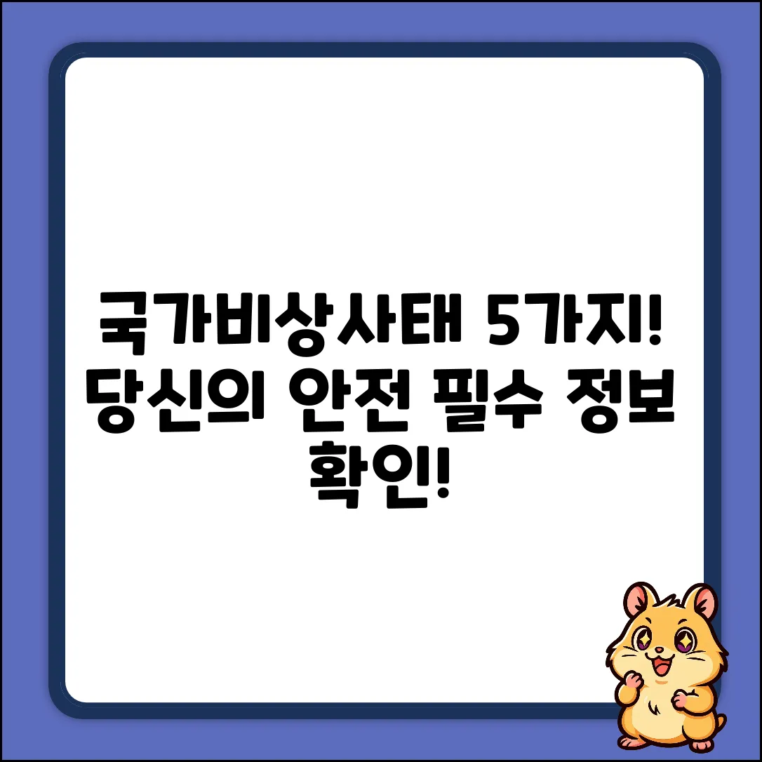 국가비상사태 5가지! 꼭 알아야 할 것