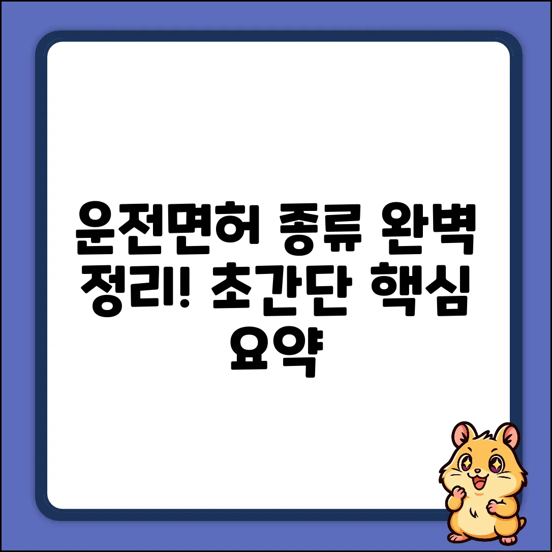 운전면허 종류, 10가지 완벽 정리!