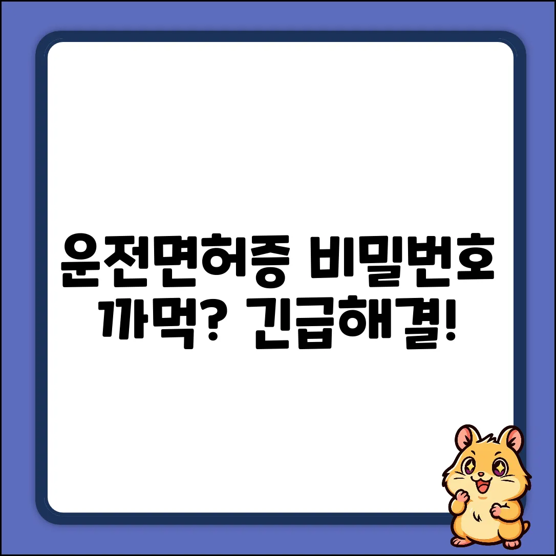 모바일 운전면허증 IC칩 비밀번호, 잊었다면?
