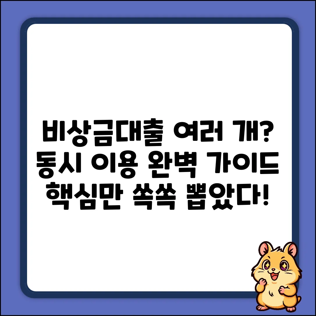 비상금대출 여러 개? 동시 이용 완벽 가이드