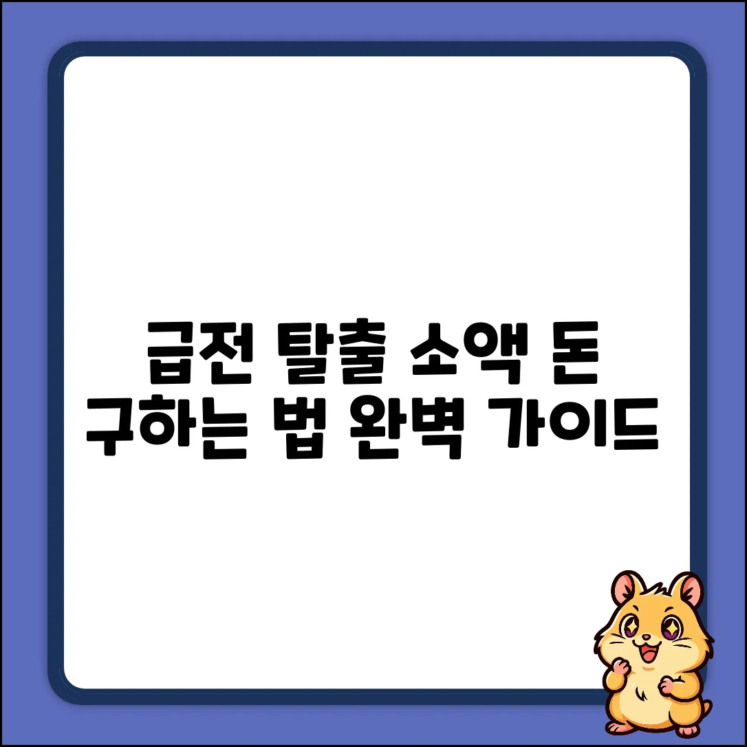 소액 돈 구하는 방법 완벽 가이드: 급전 탈출!