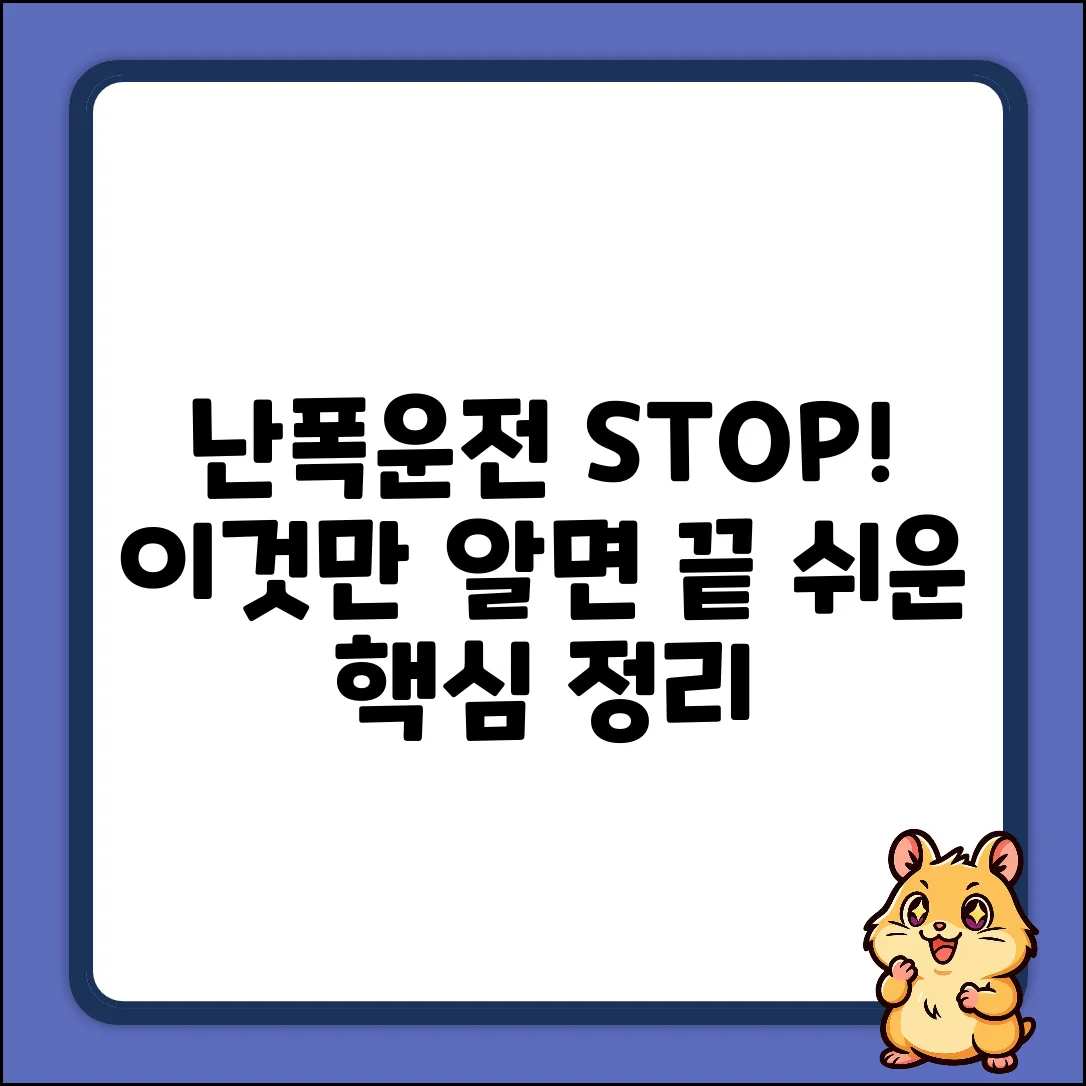 난폭운전 대상 행위, 누구나 쉽게 알 수 있도록!