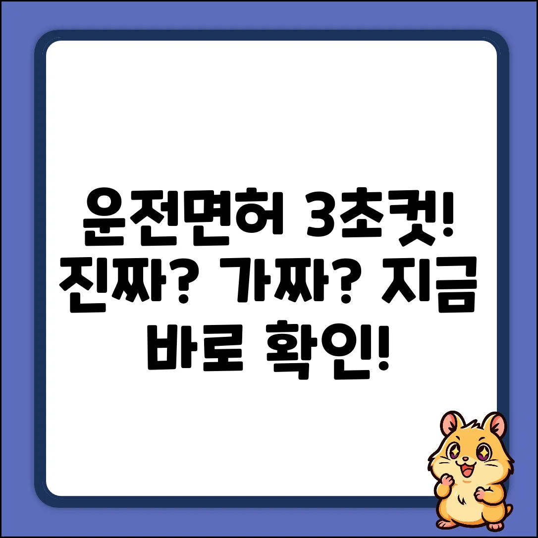 운전면허증 진위여부, 3초 만에 확인?!