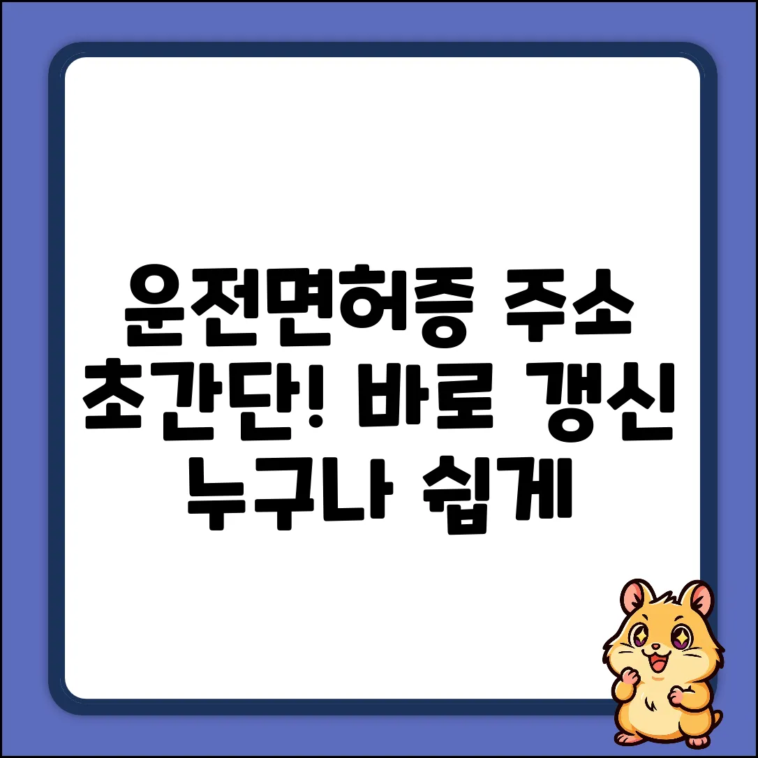 모바일 운전면허증 주소, 누구나 쉽게 갱신!