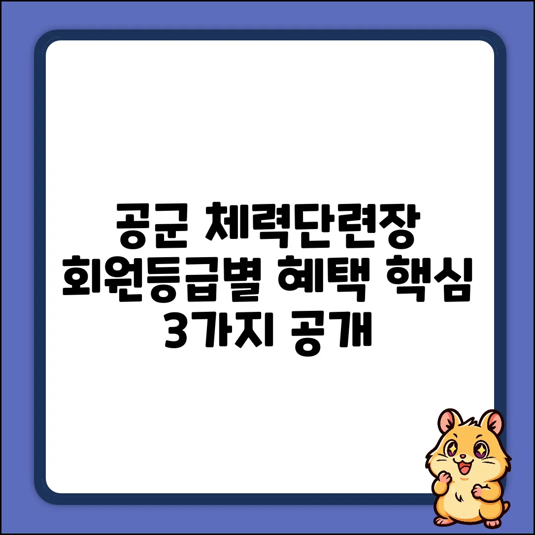 공군 체력단련장 회원등급: 3가지 핵심 혜택