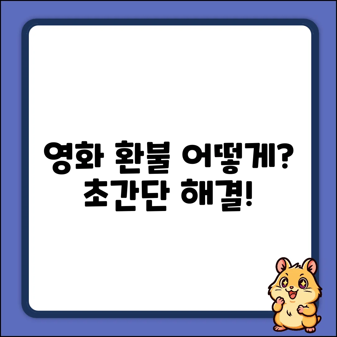 영화 예매 환불, 😥어떻게 해야 할까요?