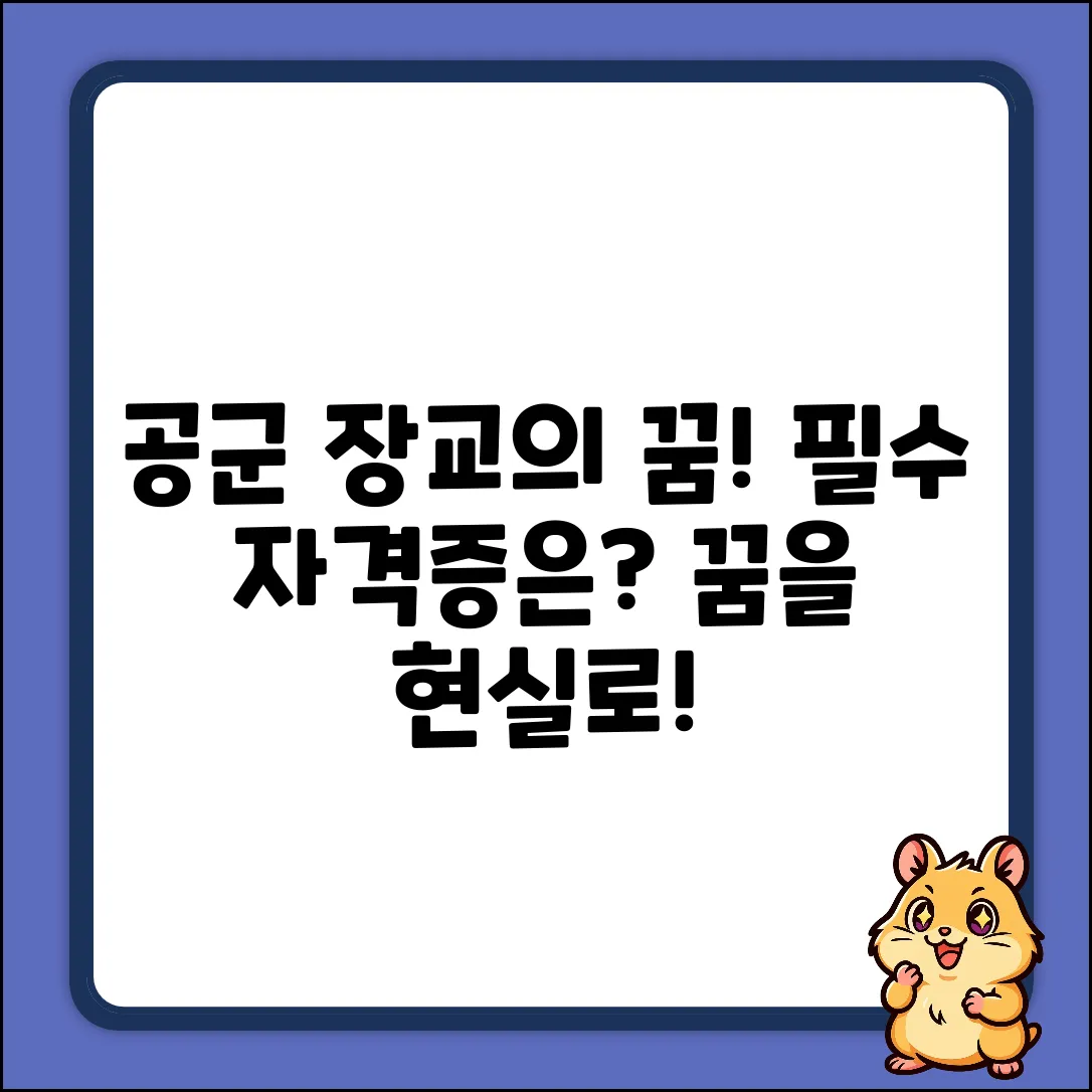 공군 장교, 꿈을 현실로! 필수 자격증은?