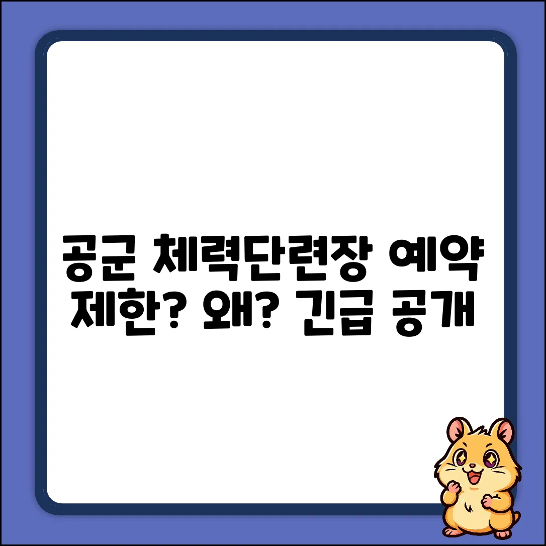 숨겨진 공군 체력단련장 예약 제한, 왜?