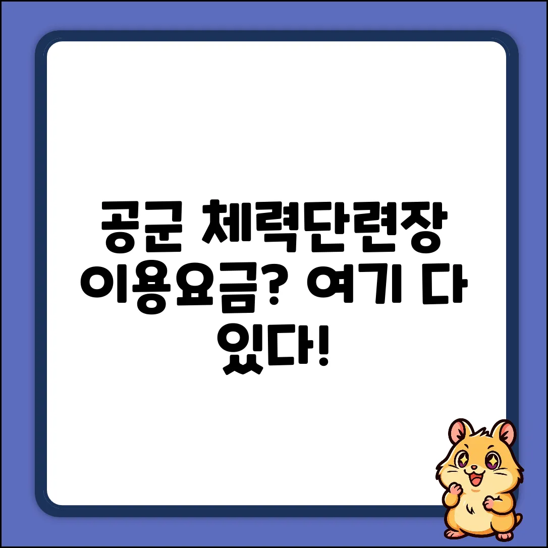 공군 체력단련장 이용요금, 누구나 쉽게 확인!