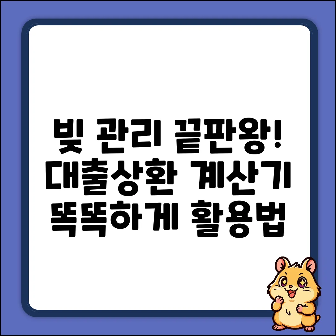 대출상환계산기 완벽 가이드: 똑똑하게 빚 관리