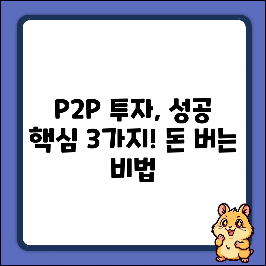 P2P금융 플랫폼 선택, 성공 투자 3가지 핵심!
