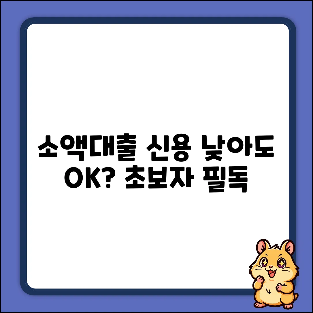 소액대출, 신용등급 낮아도 OK? 초보자 필독!