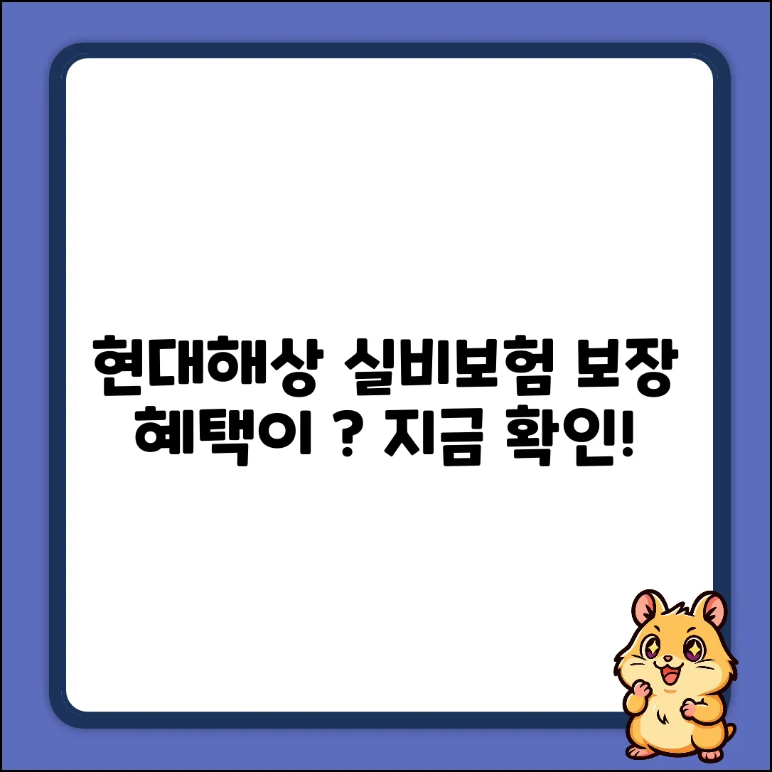 현대해상실비, 놀라운 보장 혜택? 👀