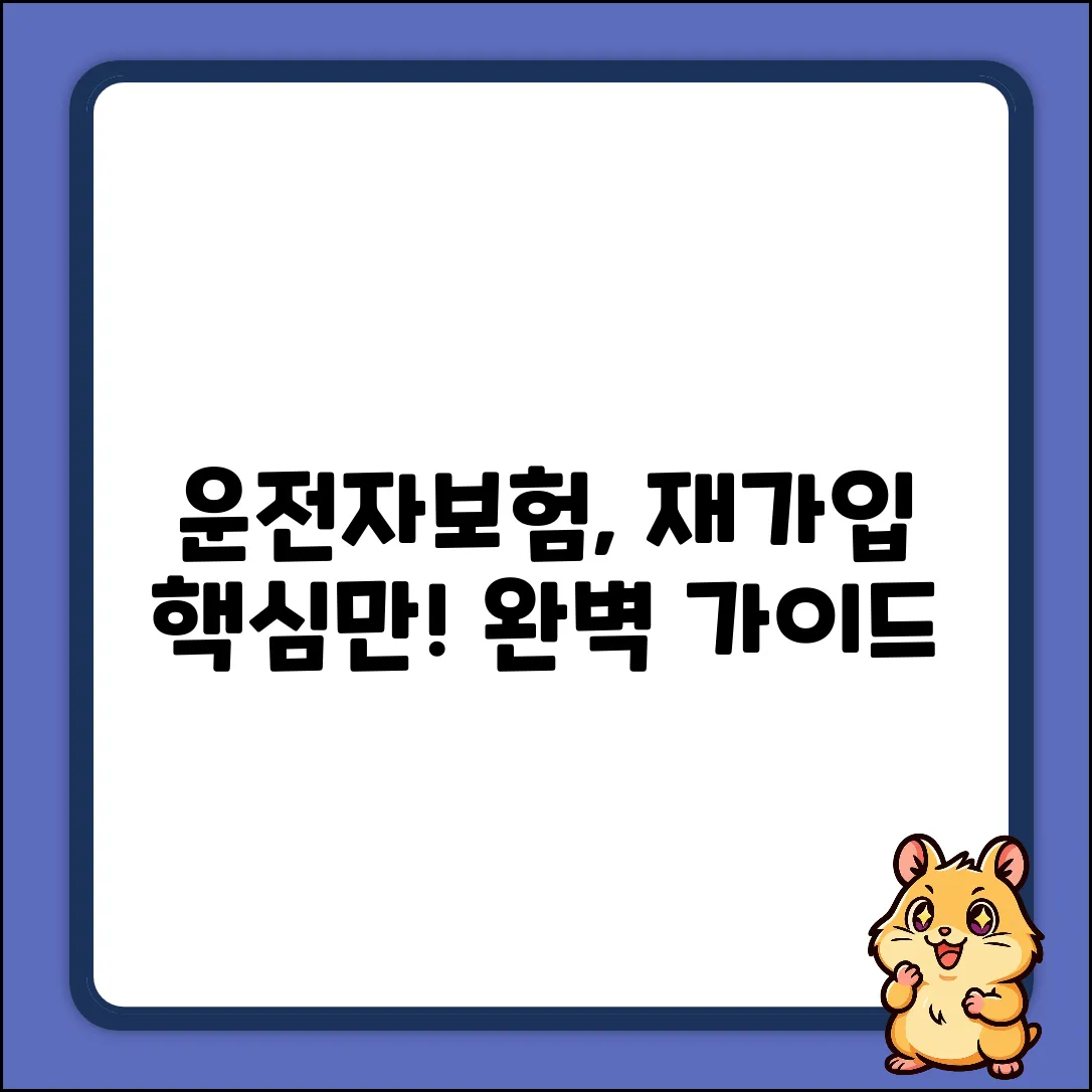 운전자보험 재가입 완벽 가이드: 핵심만 콕!