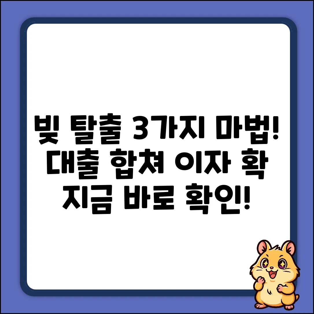 대출합치기, 빚 줄이는 3가지 마법!