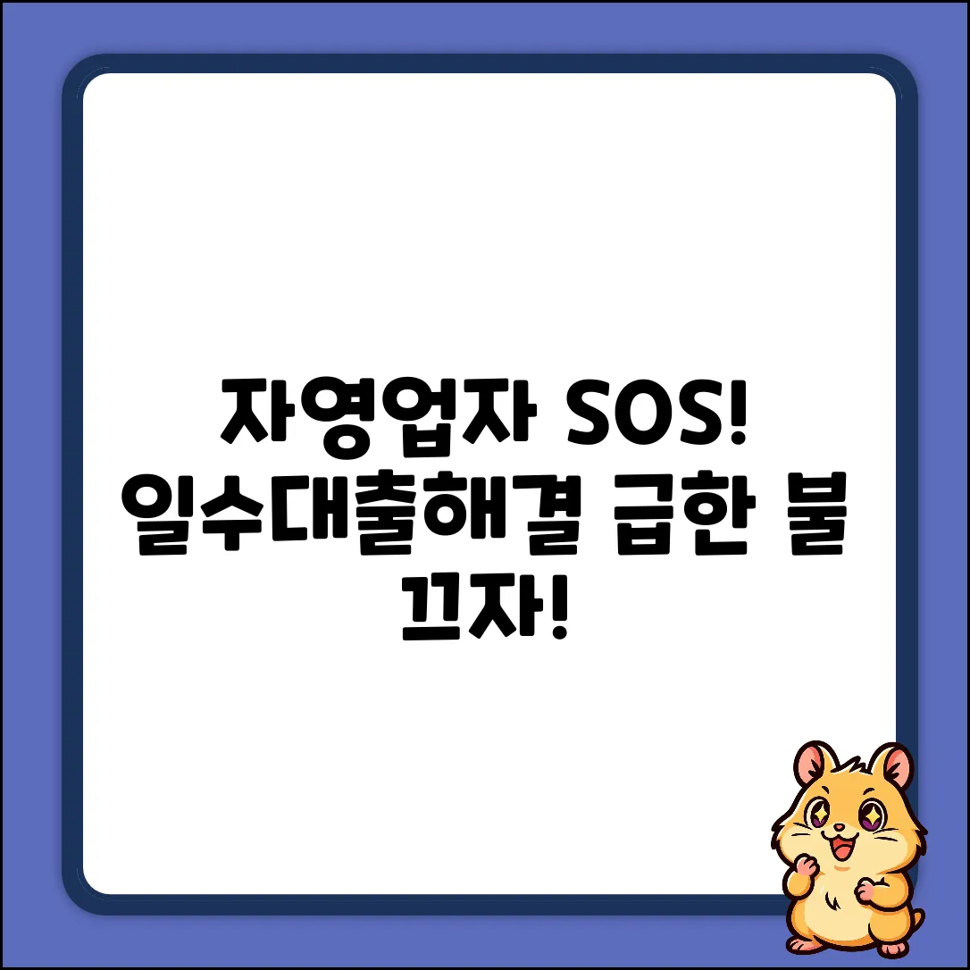 자영업자일수대출, 급한 불 끄는 놀라운 해법!